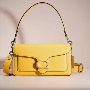 NWT Coach PB Tabby SB 26 in Silver/Canary “Yellow”